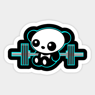 Panda, fitness girl, gym girl Sticker